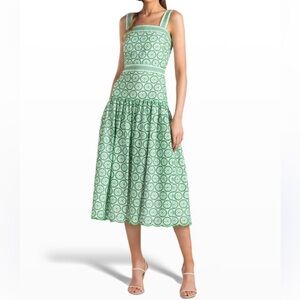 Shoshanna mirabella eyelet midi dress in XS